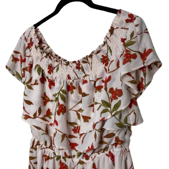 LOVERS + FRIENDS | Suntime Mini Dress Floral Off the Shoulder Ruffle | Size M - Picture 6 of 13
